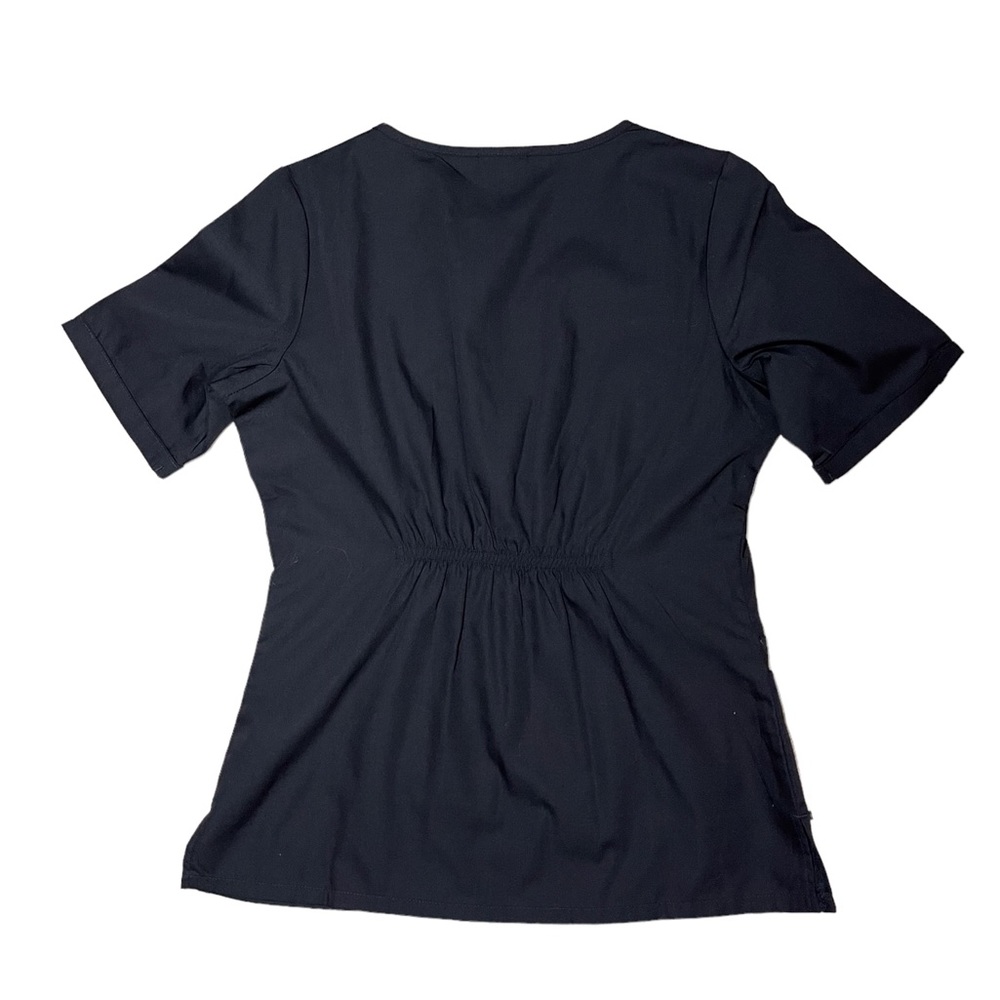 Two Cherokee scrub tops black and blue size XS New - Picture 11 of 12